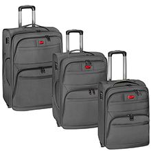 ست سه عددی چمدان مسافرتی برزنتی چرخدار کد CM100